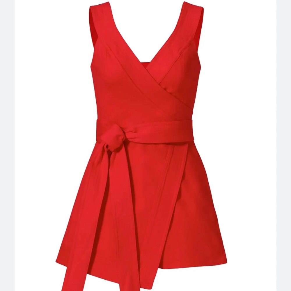 Alexis Red Wrap Lexi Skort Romper